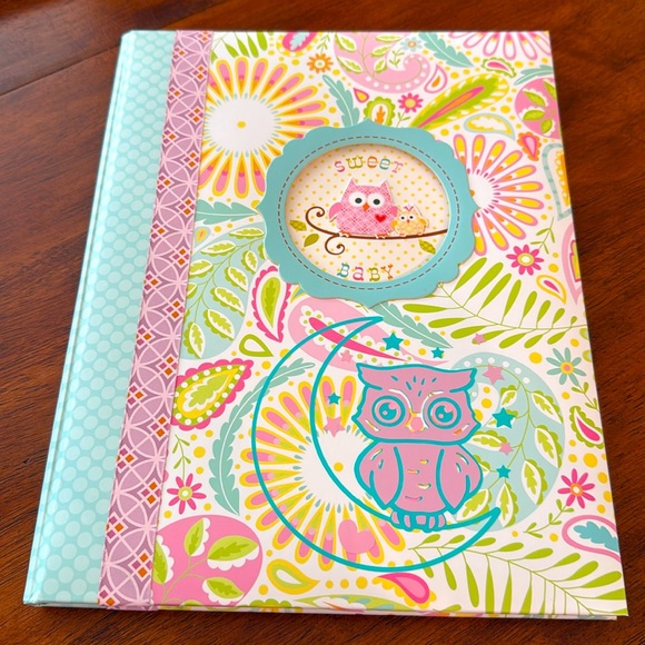 Happy Girl Memory Book by C.R. Gibson NEW  Sweet Owls Baby w/ Owl Moon Sticker - Picture 1 of 9